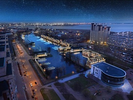 Первый в России жилой квартал на воде может появиться в Петербурге.