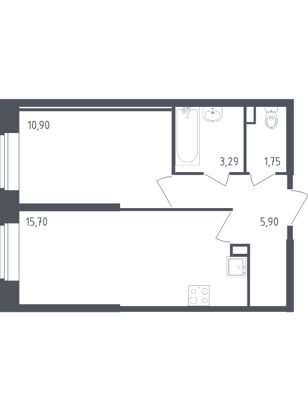 Продажа 1-комнатной новостройки, Санкт-Петербург, Славянская ул.