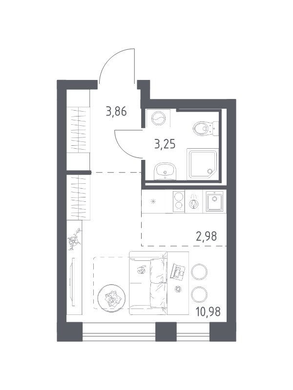Продажа 1-комнатной новостройки, Санкт-Петербург, Славянская ул.