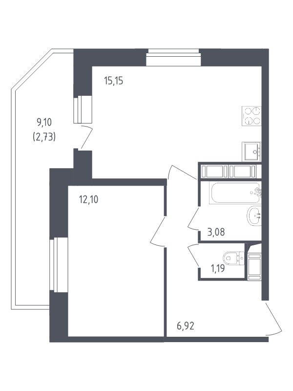 Продажа 1-комнатной новостройки, Санкт-Петербург, Славянская ул.