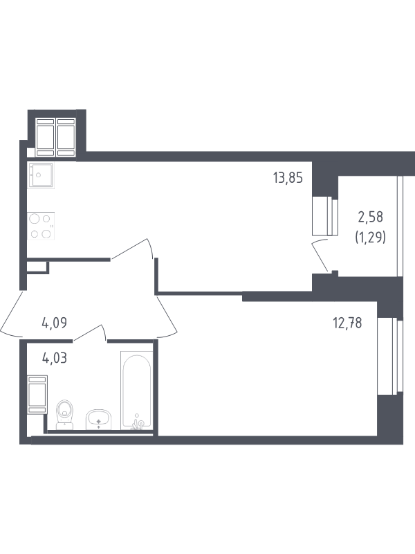 Продажа 1-комнатной новостройки, Санкт-Петербург, Славянская ул.