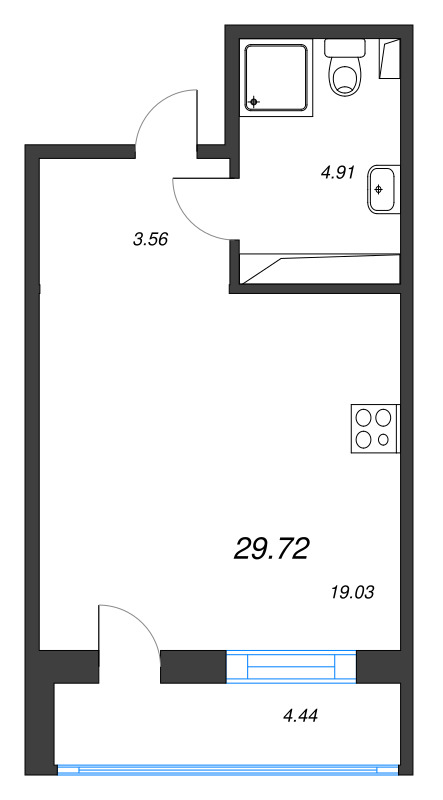 Продажа 1-комнатной новостройки, Бугры, Дорога в Мурино