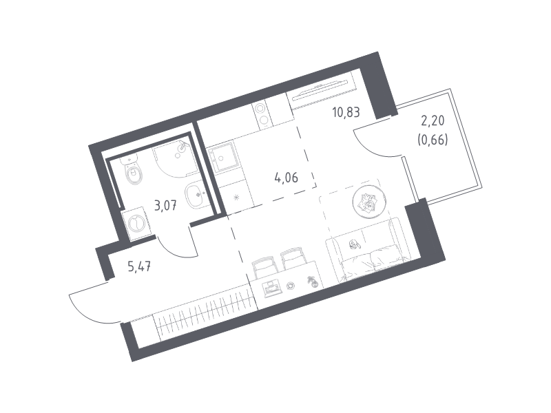 Продажа 1-комнатной новостройки, Санкт-Петербург, Славянская ул.