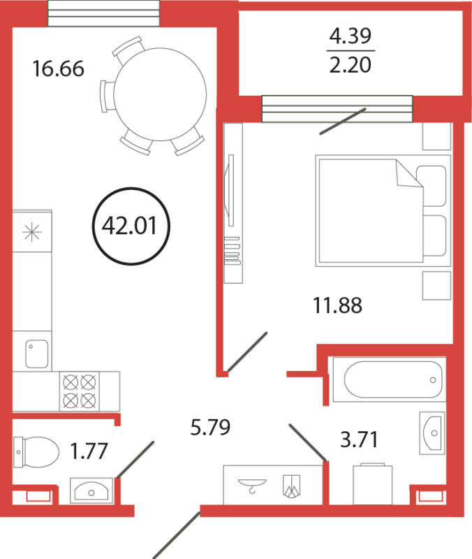 Продажа 1-комнатной новостройки, Бугры, Дорога в Мурино