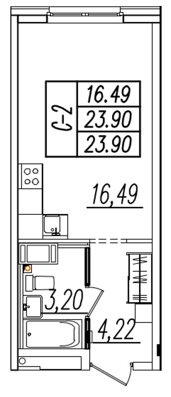 Продажа 1-комнатной новостройки, Санкт-Петербург, Салова ул.