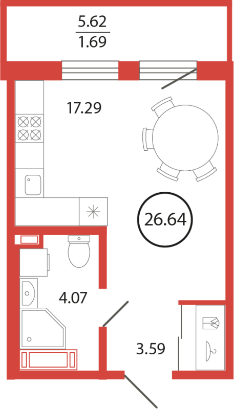Продажа 1-комнатной новостройки, Бугры, Дорога в Мурино