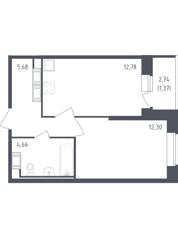 Продажа 1-комнатной новостройки, Санкт-Петербург, Славянская ул.