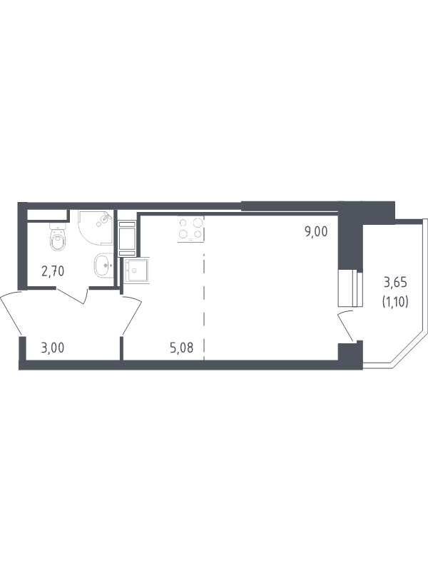 Продажа 1-комнатной новостройки, Санкт-Петербург, Славянская ул.