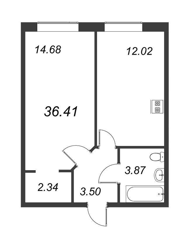 Продажа 1-комнатной новостройки, Санкт-Петербург, Октябрьская наб.