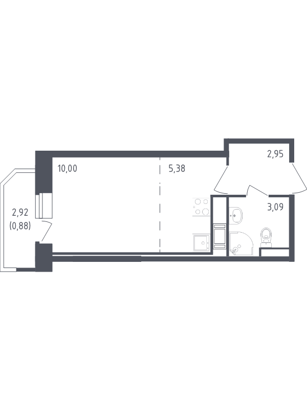 Продажа 1-комнатной новостройки, Санкт-Петербург, Славянская ул.