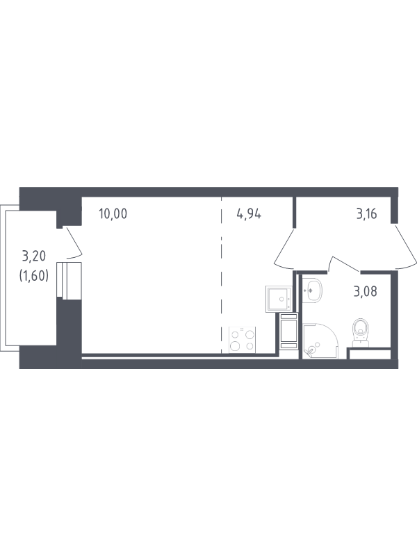 Продажа 1-комнатной новостройки, Санкт-Петербург, Славянская ул.