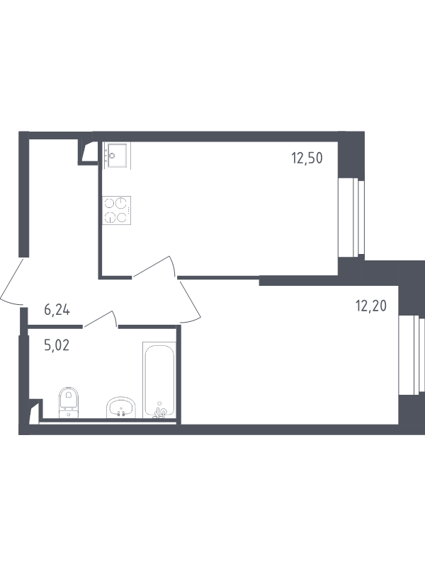 Продажа 1-комнатной новостройки, Санкт-Петербург, Славянская ул.