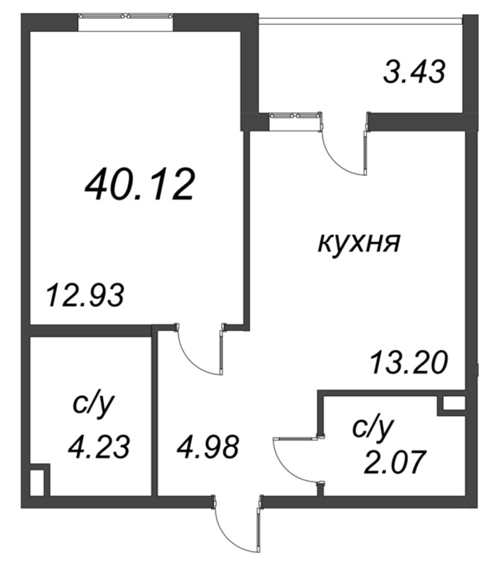 Продажа 1-комнатной новостройки, Бугры, Дорога в Мурино