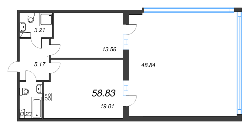 Продажа 1-комнатной новостройки, Бугры, Дорога в Мурино