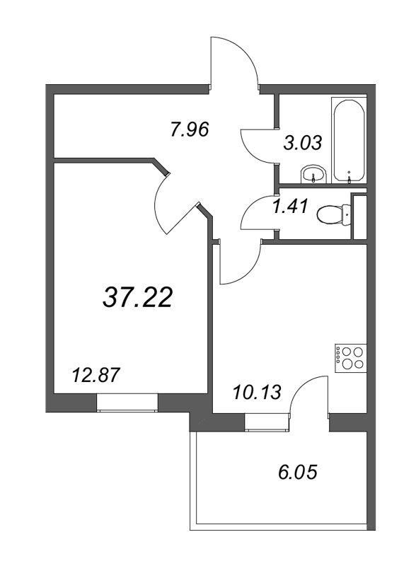 Продажа 1-комнатной новостройки, Колпино, Понтонная ул.