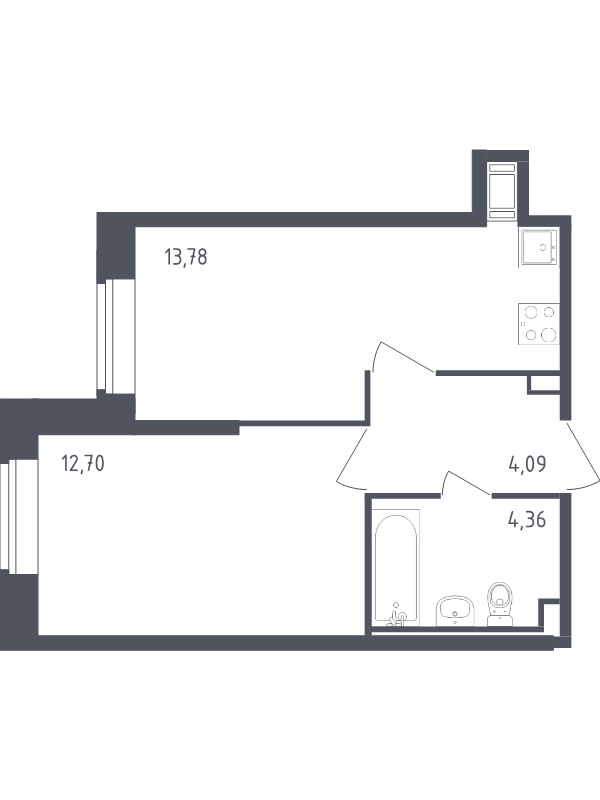 Продажа 1-комнатной новостройки, Санкт-Петербург, Славянская ул.