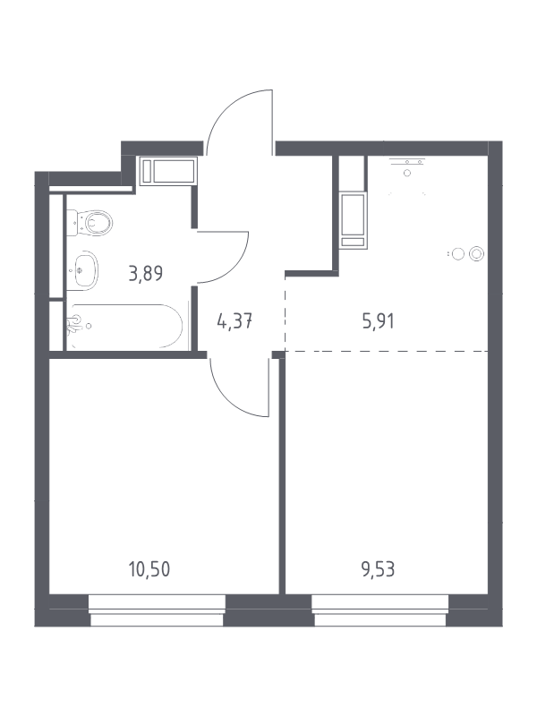 Продажа 1-комнатной новостройки, Санкт-Петербург, Славянская ул.