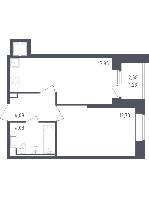 Продажа 1-комнатной новостройки, Санкт-Петербург, Славянская ул.