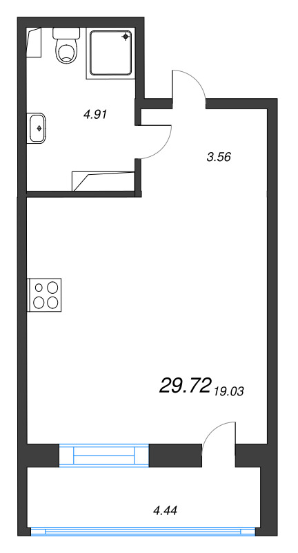 Продажа 1-комнатной новостройки, Бугры, Дорога в Мурино