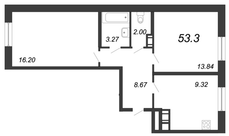 Продажа 2-комнатной новостройки, Санкт-Петербург, Советский пр-кт